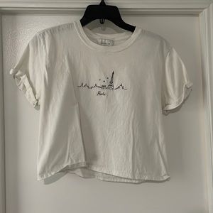 White Topshop Crop Tee